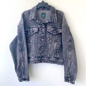 Wild Fable Cropped Charcoal Denim Jacket - NWT
